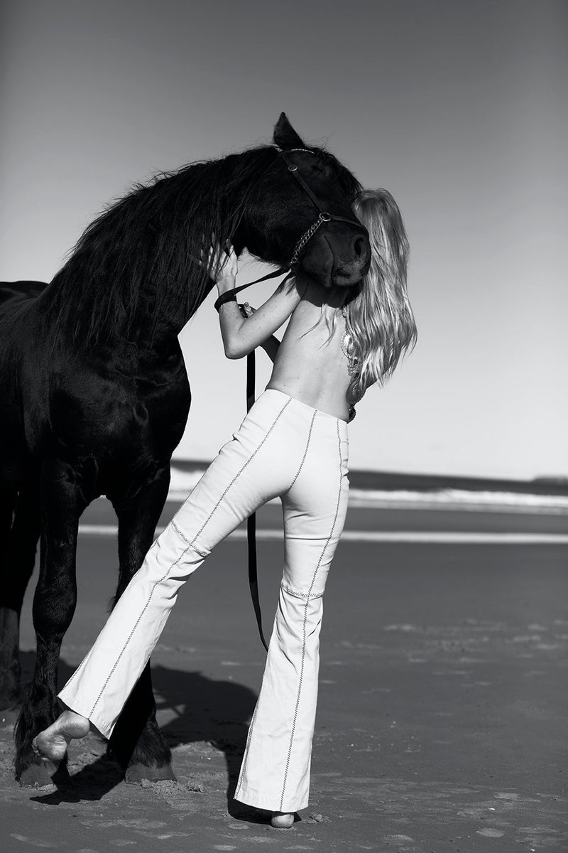 Play With Fire Embroidered Twill Flares - Chasing Unicorns