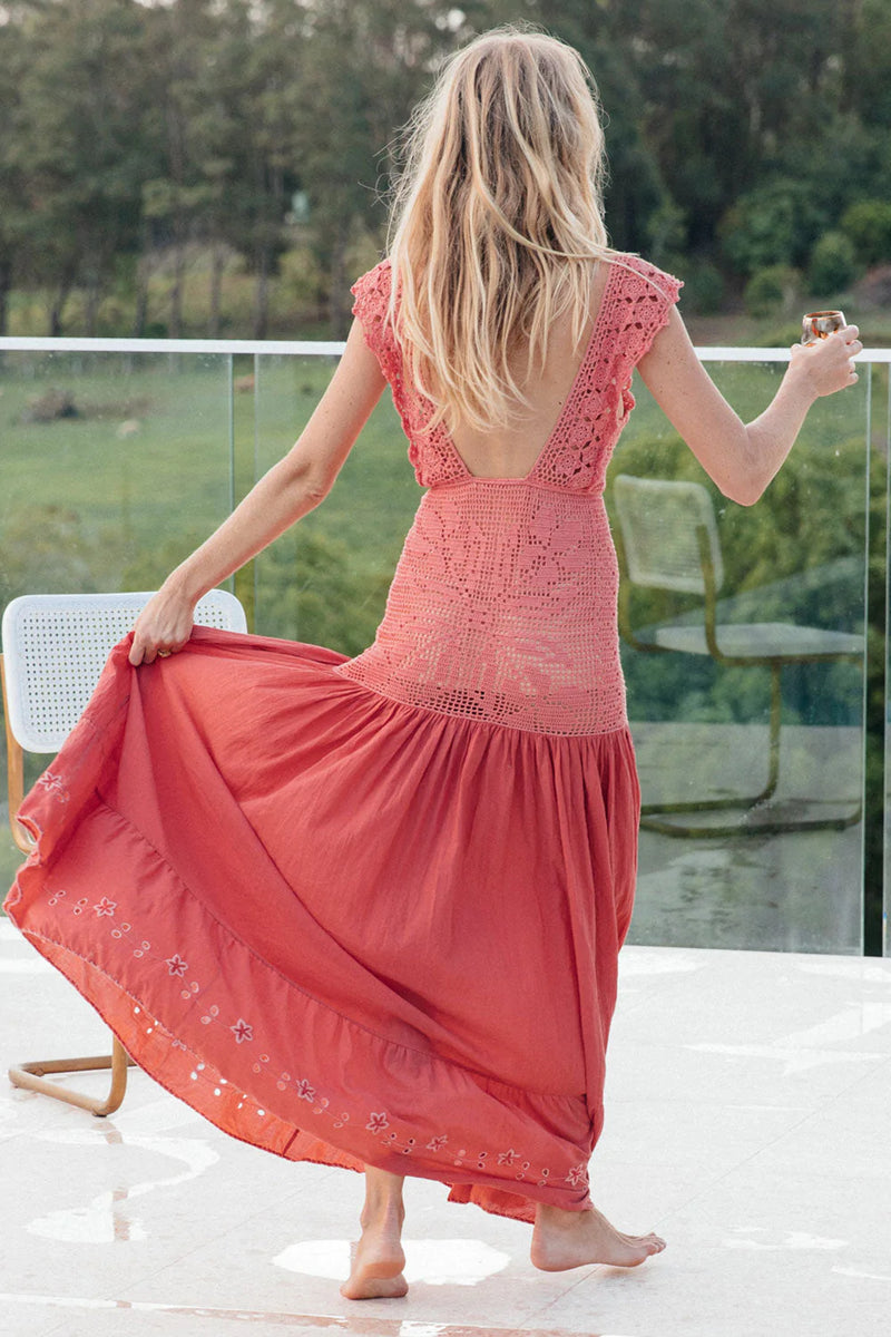 ⚡️Prairie Sunset Crochet And Embroidered Gown - Chasing Unicorns
