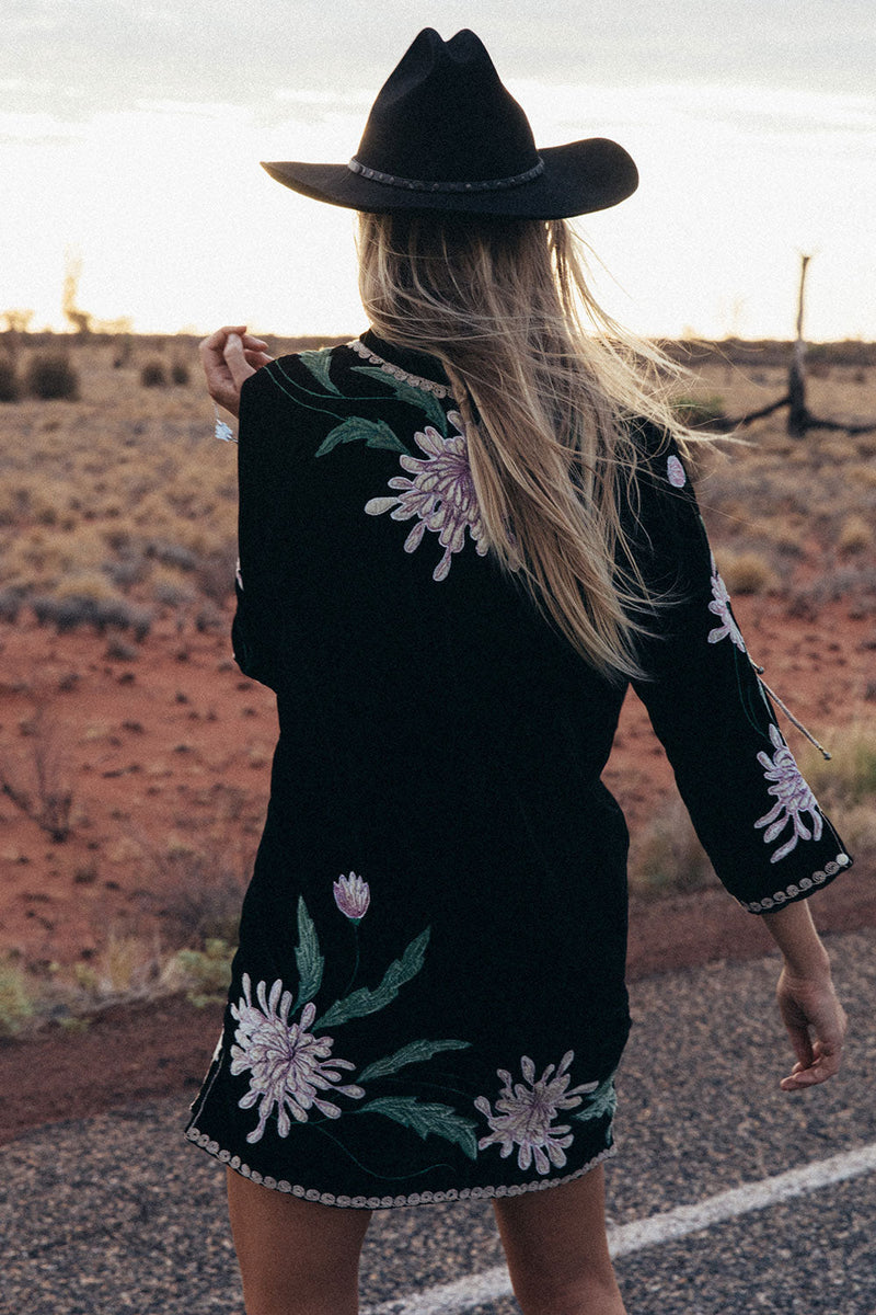 Purple Haze Silk Velvet Tunic Dress - Chasing Unicorns