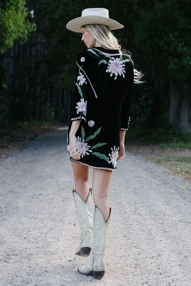 Purple Haze Silk Velvet Tunic Dress - Chasing Unicorns