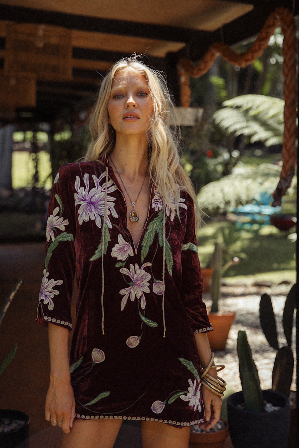 a heavn ☆ dress + ☆ beanie purple-haze-silk-velvet-tunic-