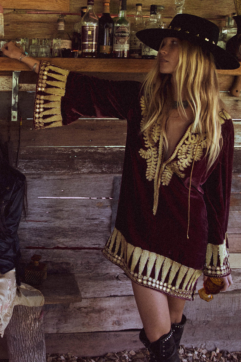 Queen Of Hearts Velvet Tunic Dress - Chasing Unicorns