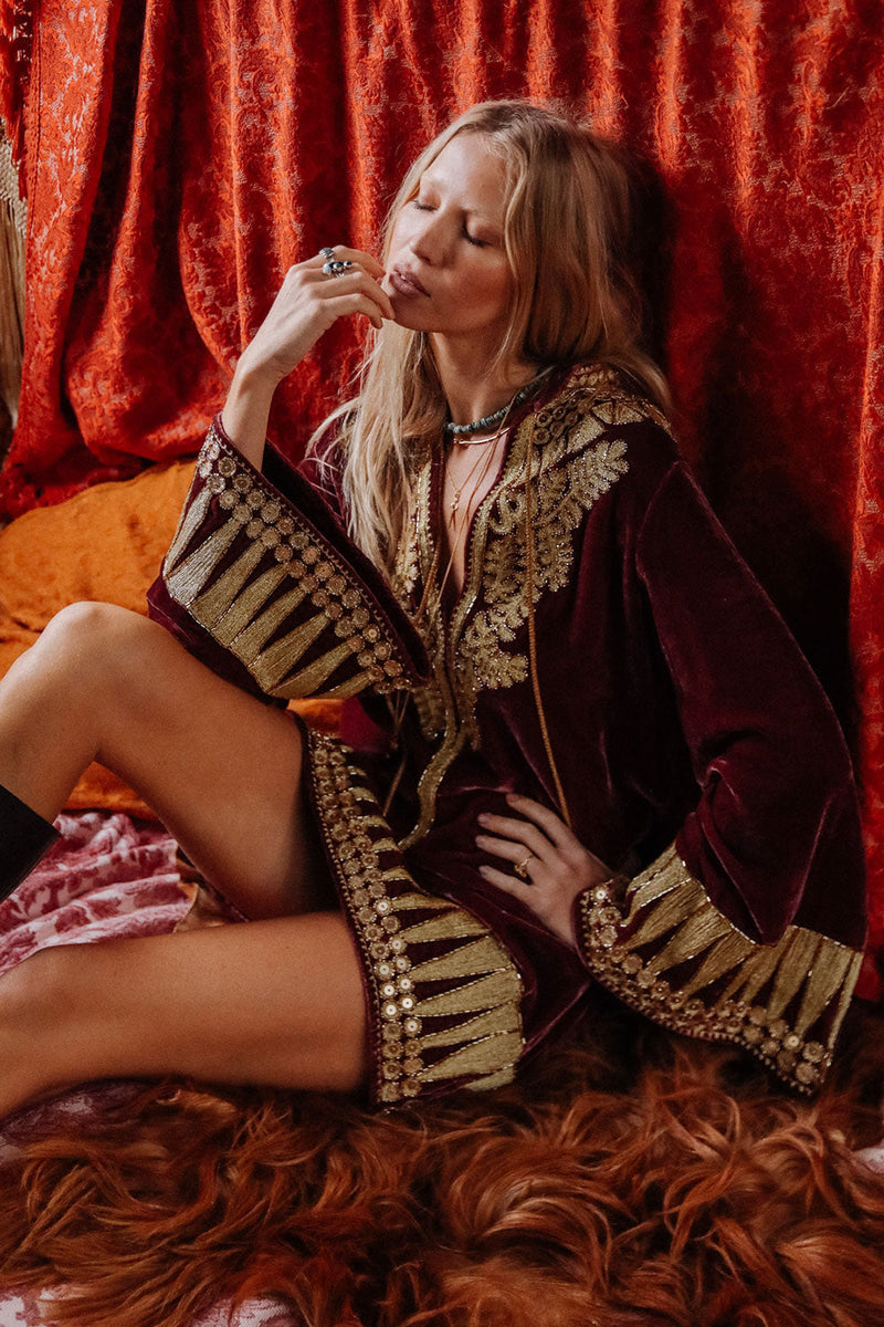 Queen Of Hearts Velvet Tunic Dress - Chasing Unicorns