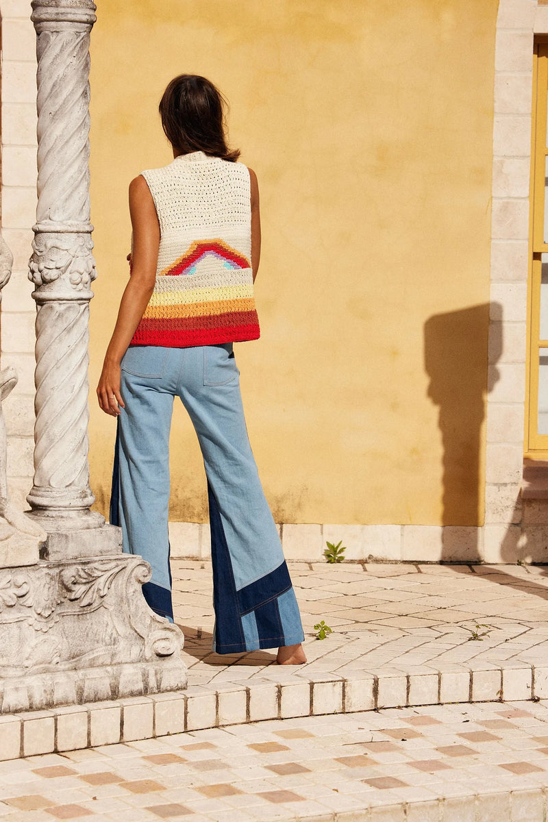 Rainbow Crochet vest - Chasing Unicorns