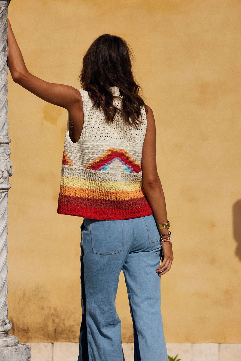 Rainbow Crochet vest - Chasing Unicorns