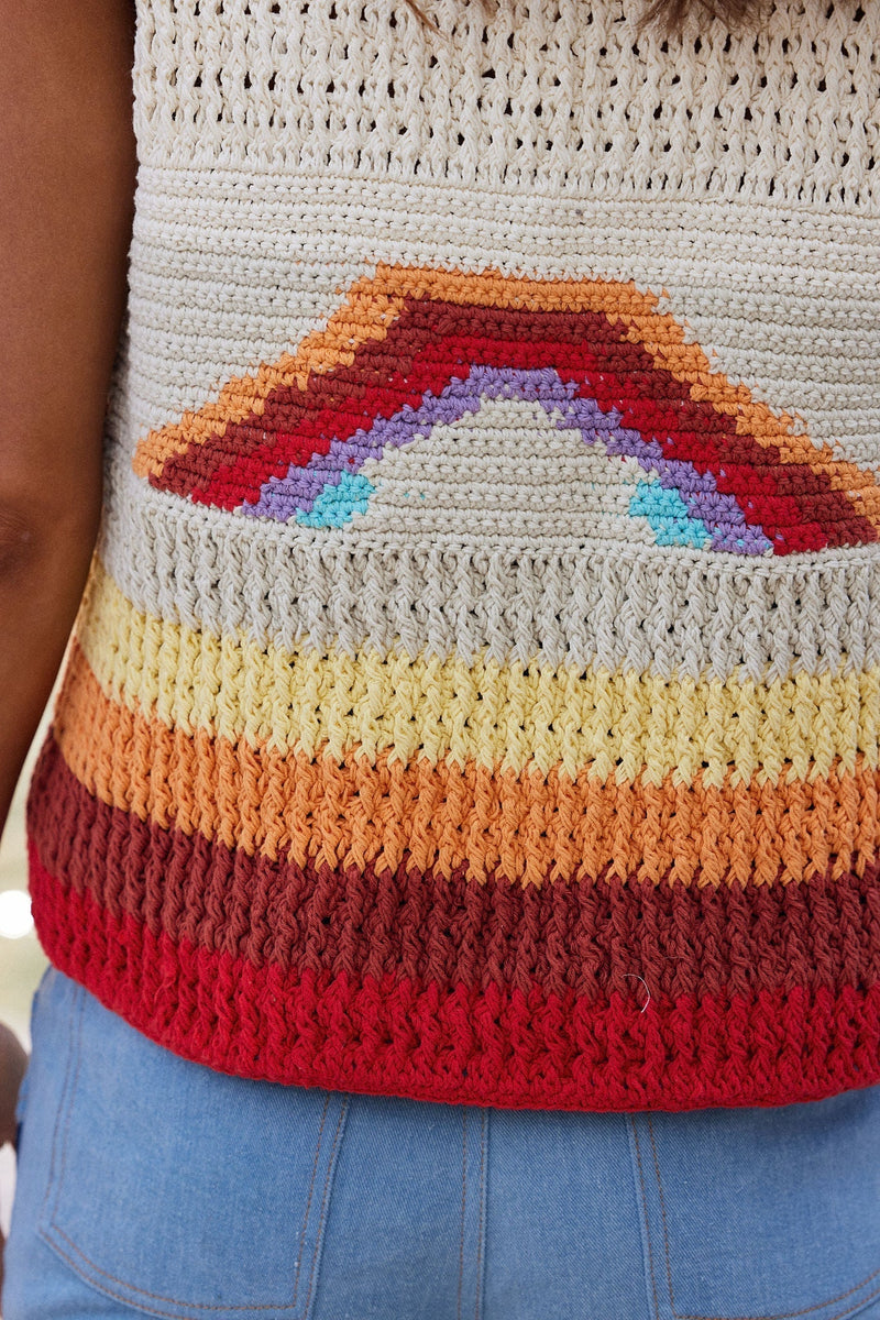 Rainbow Crochet vest - Chasing Unicorns