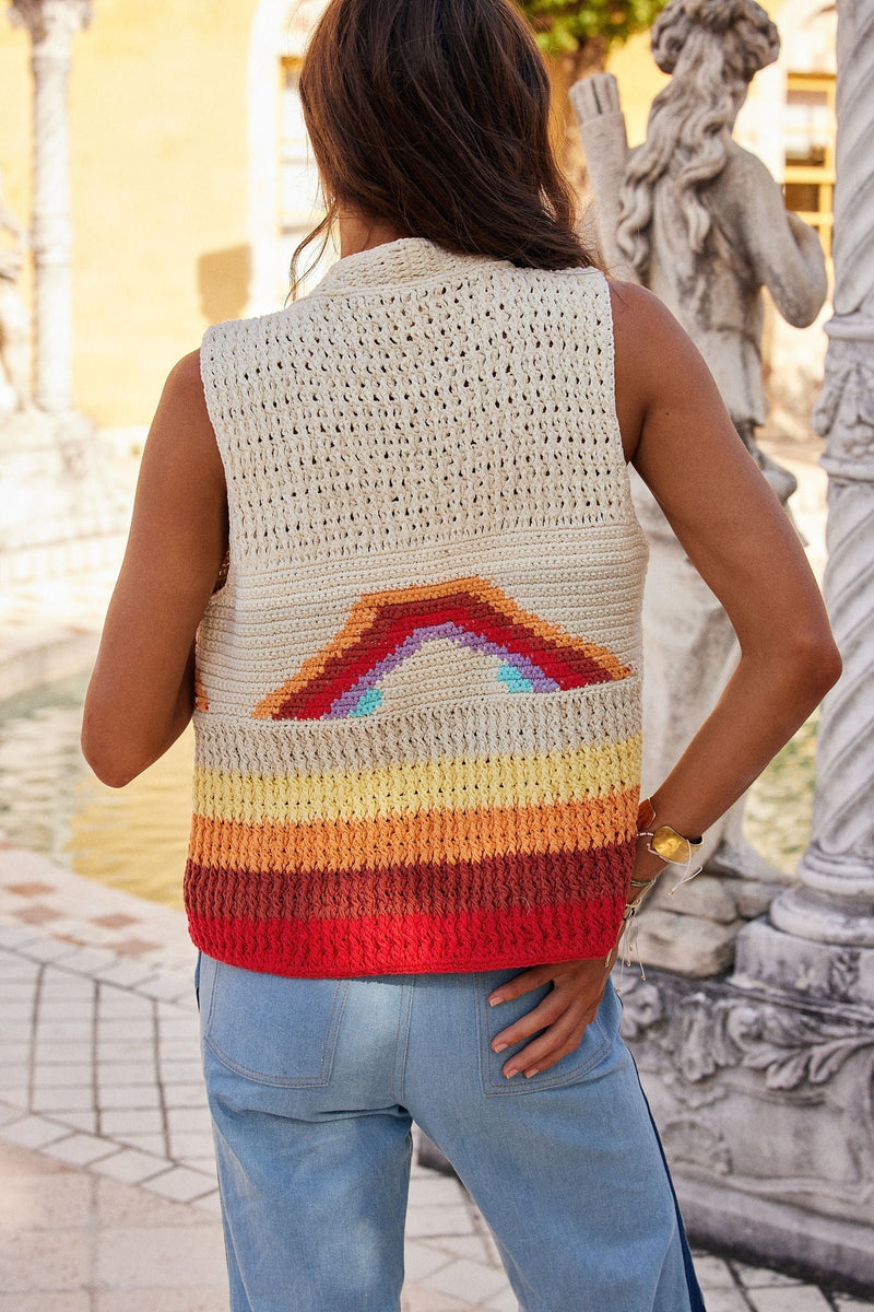 Rainbow Crochet vest - Chasing Unicorns