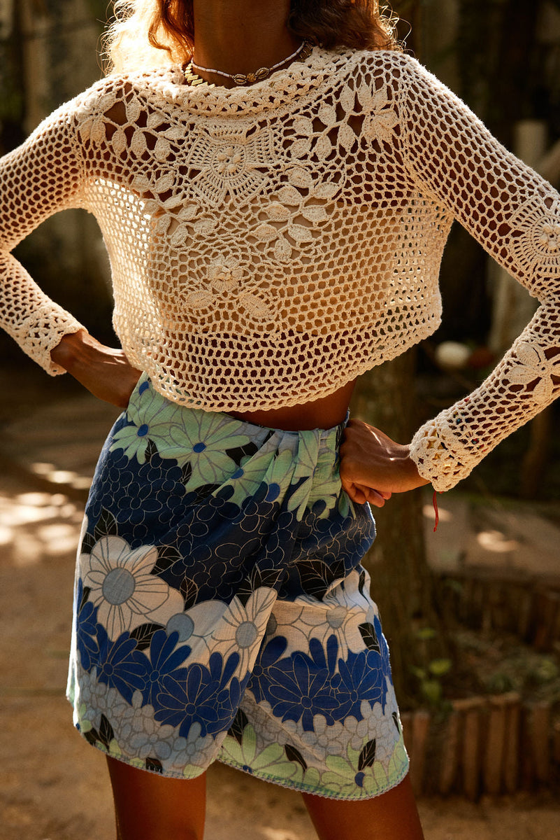 Rainy Day Woman Hand Crochet Blouse - Chasing Unicorns