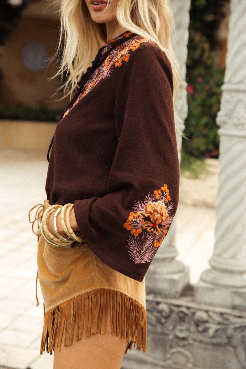 Ramblin’ Man Velvet + Suede Shorts - Chasing Unicorns