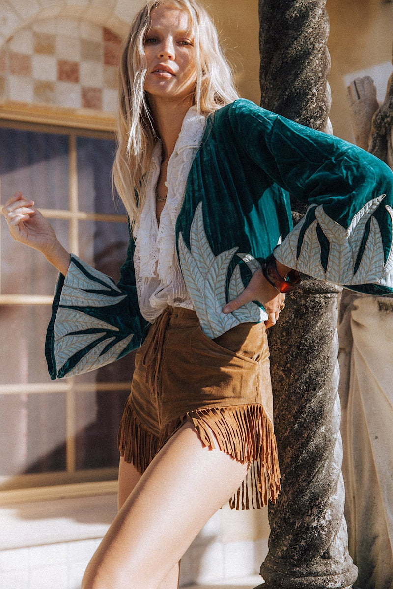 Ramblin’ Man Velvet + Suede Shorts - Chasing Unicorns