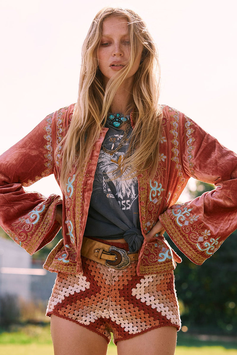 Revolution Velvet Jacket- Desert Rose - Chasing Unicorns