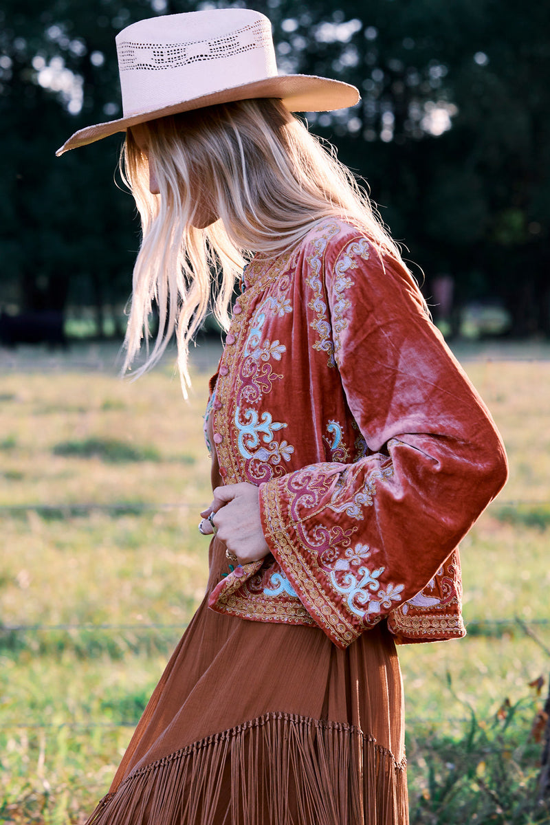 Revolution Velvet Jacket- Desert Rose - Chasing Unicorns