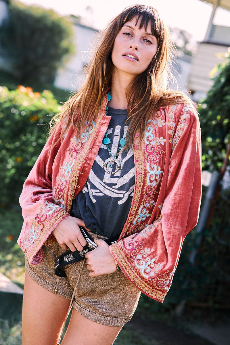 Revolution Velvet Jacket- Desert Rose - Chasing Unicorns