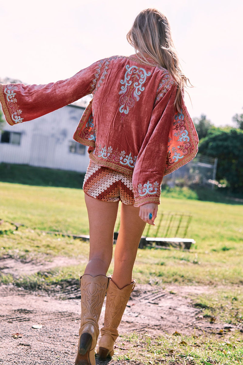 Revolution Velvet Jacket- Desert Rose - Chasing Unicorns