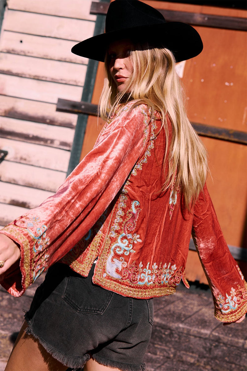 Revolution Velvet Jacket- Desert Rose - Chasing Unicorns