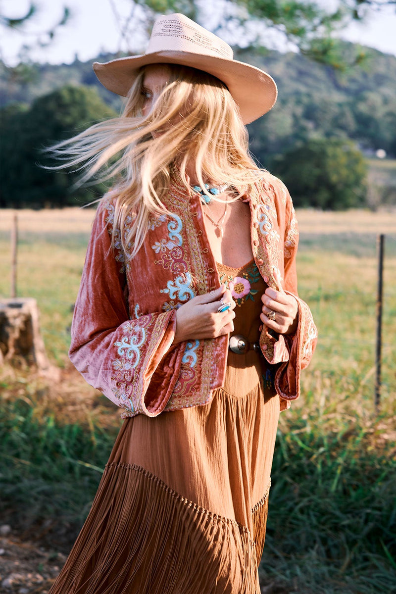Revolution Velvet Jacket- Desert Rose - Chasing Unicorns