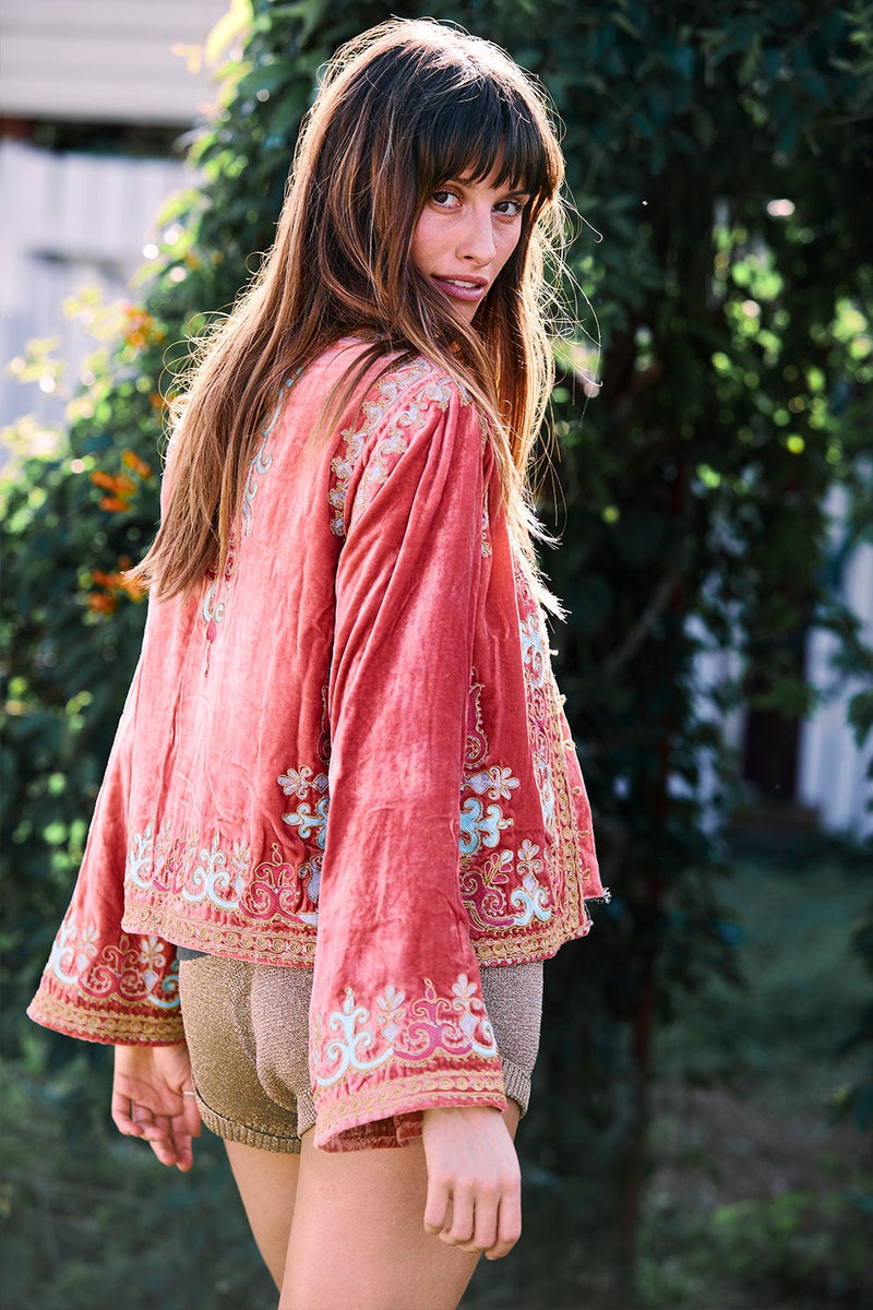Revolution Velvet Jacket- Desert Rose - Chasing Unicorns