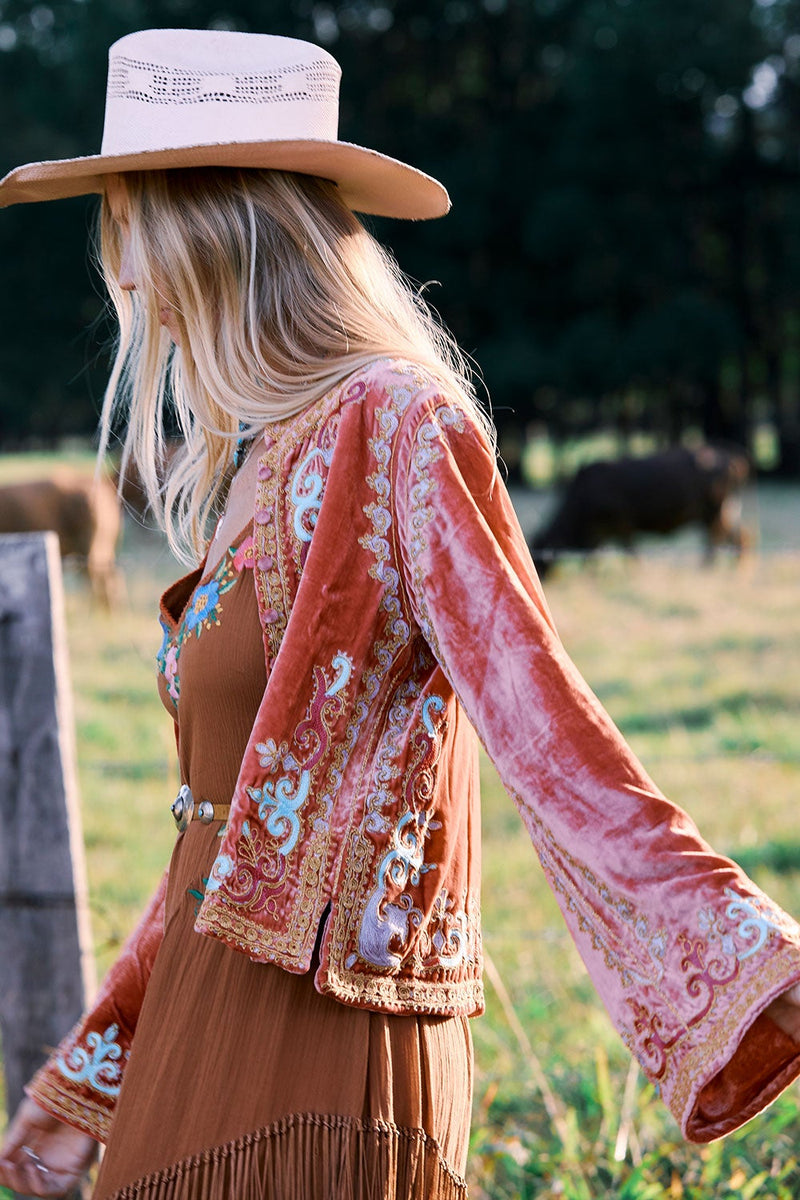 Revolution Velvet Jacket- Desert Rose - Chasing Unicorns