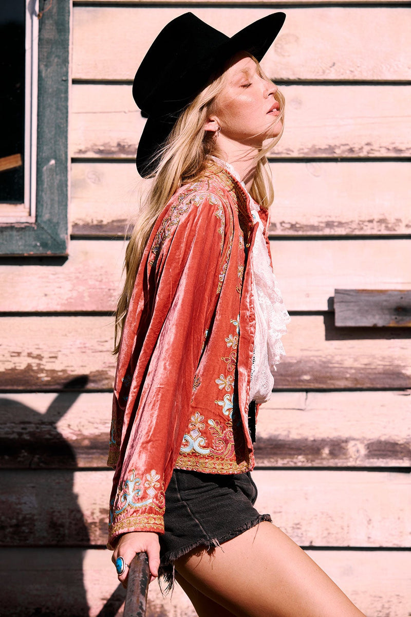 Revolution Velvet Jacket- Desert Rose - Chasing Unicorns