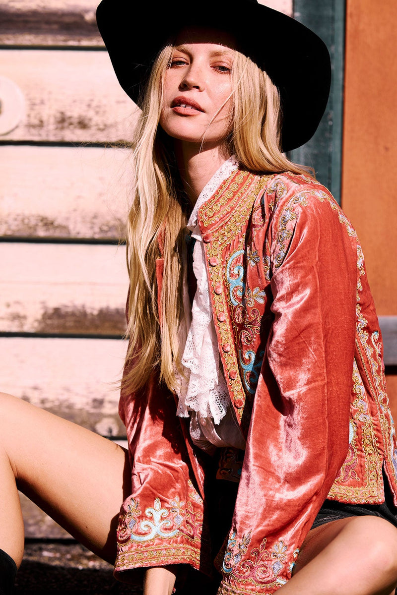 Revolution Velvet Jacket- Desert Rose - Chasing Unicorns