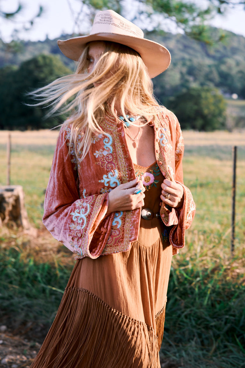 Revolution Velvet Jacket- Desert Rose - Chasing Unicorns