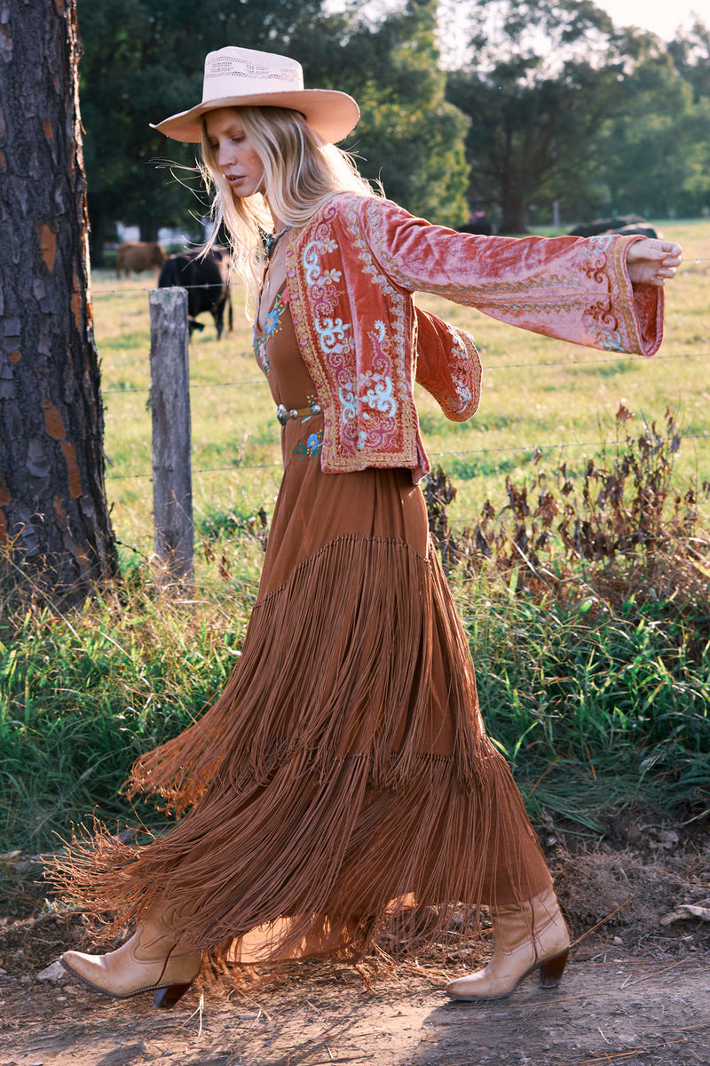 Revolution Velvet Jacket- Desert Rose - Chasing Unicorns