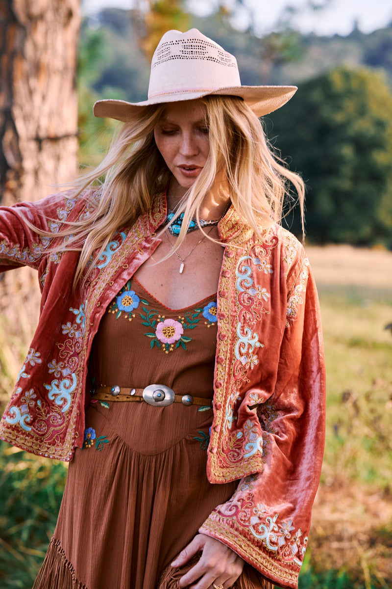 Revolution Velvet Jacket- Desert Rose - Chasing Unicorns