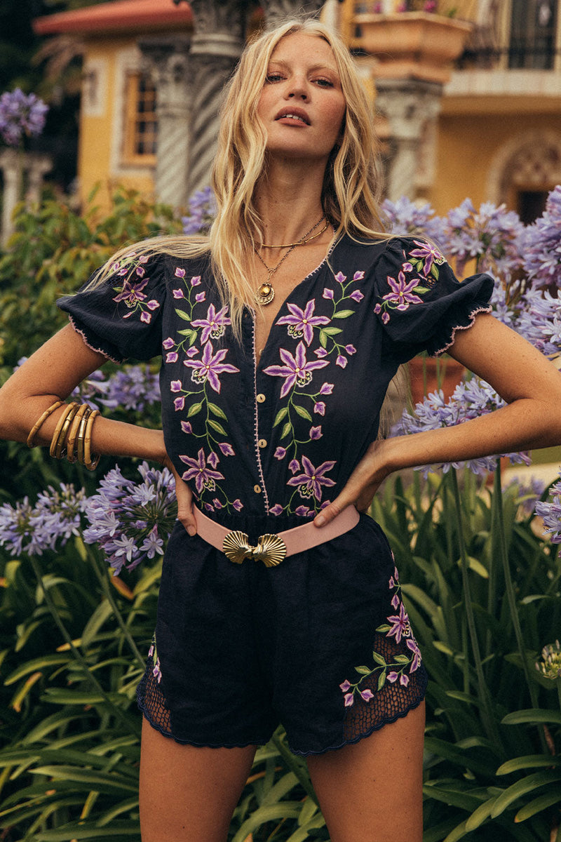 River Of Happiness Cutwork Embroidered Blouse - Chasing Unicorns