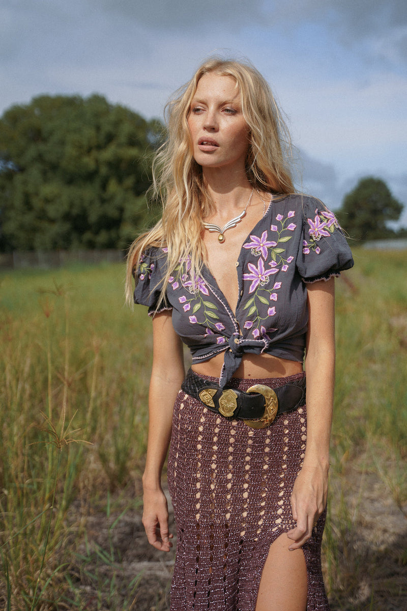 River Of Happiness Cutwork Embroidered Blouse - Chasing Unicorns