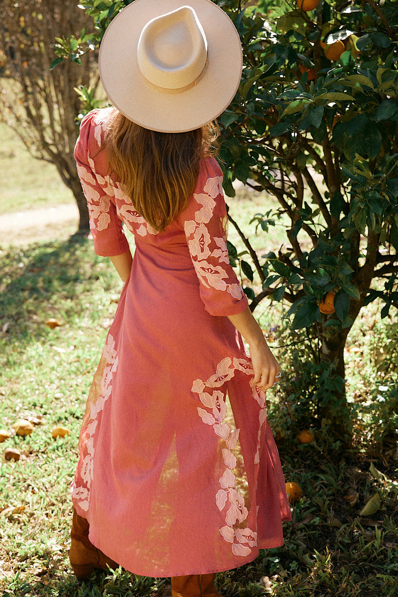 Rocks Off Cotton Gauze + Organza Duster With Floral Appliqués - Chasing Unicorns