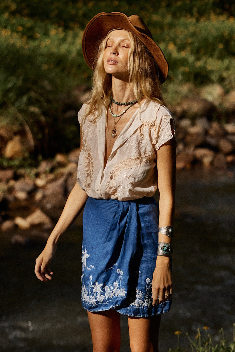 Roots + Wings Cotton And Lace Blouse - Chasing Unicorns