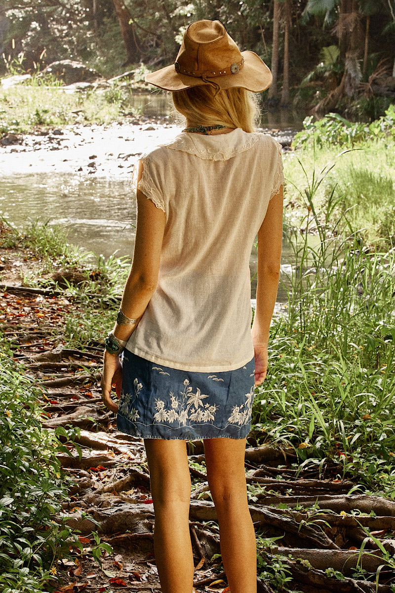 Roots + Wings Cotton And Lace Blouse - Chasing Unicorns