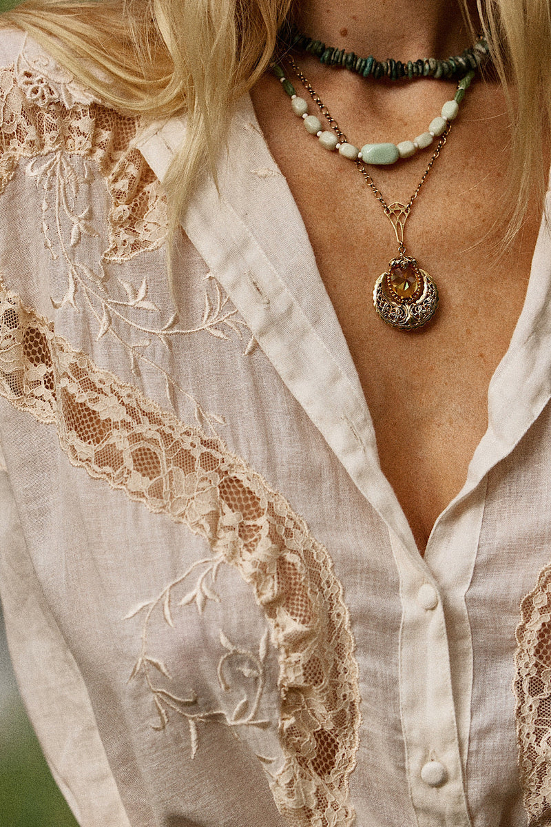 Roots + Wings Cotton And Lace Blouse - Chasing Unicorns