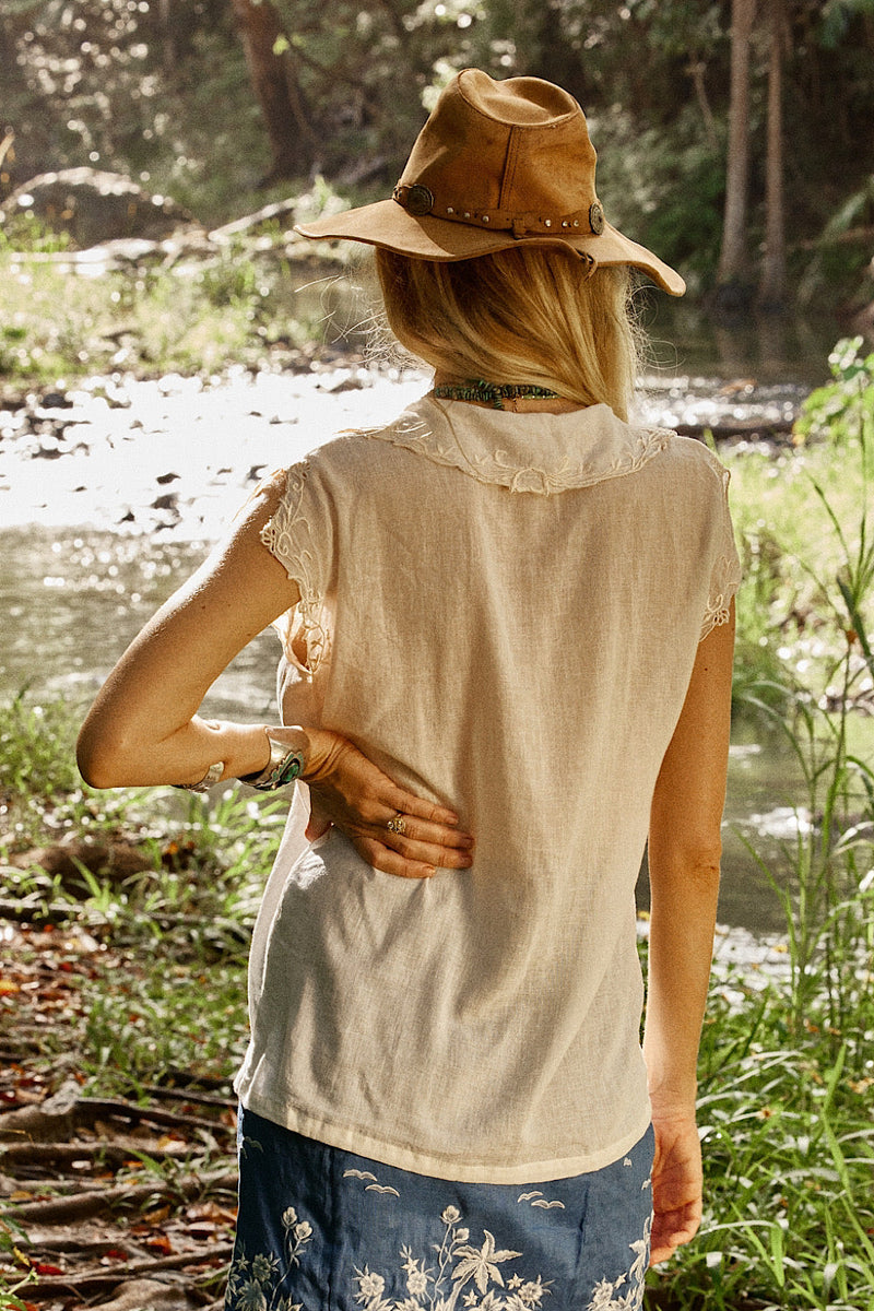 Roots + Wings Cotton And Lace Blouse - Chasing Unicorns