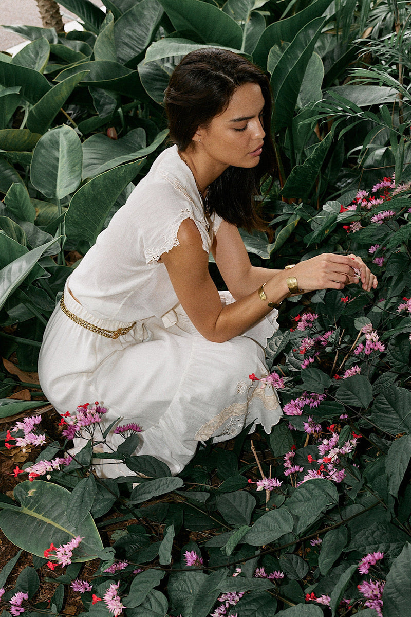 Roots + Wings Cotton And Lace Blouse - Chasing Unicorns