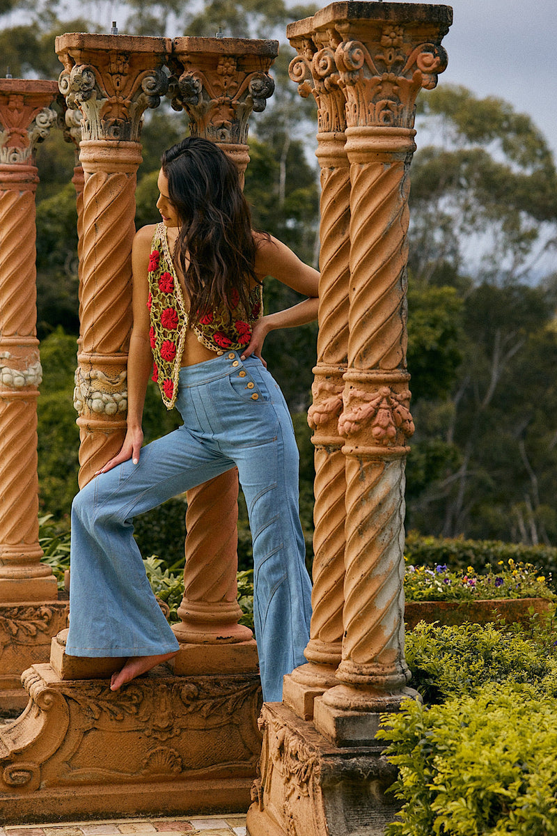 Rose Garden Hand Crochet Vest - Chasing Unicorns