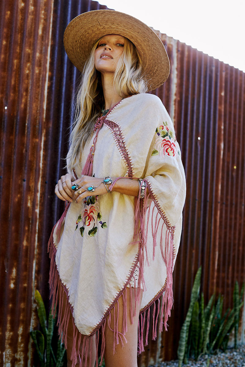 San Francisco Summer Poncho - Dusty Rose - Chasing Unicorns