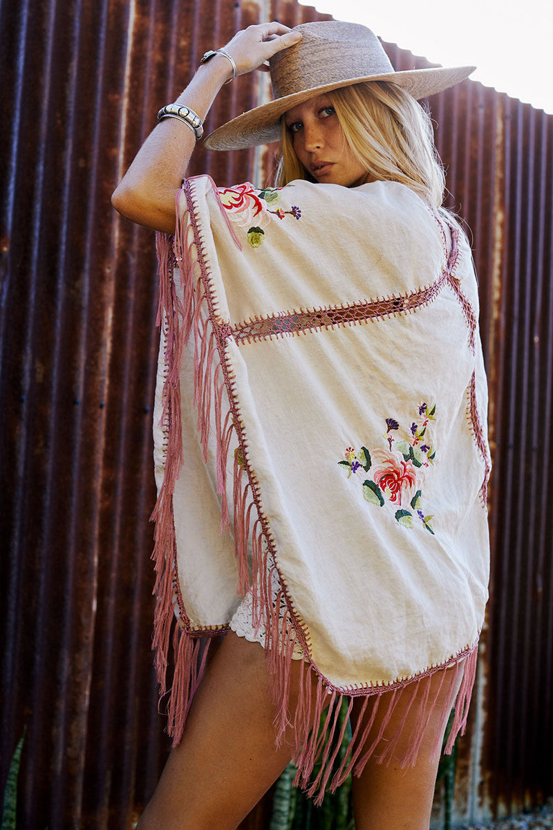 San Francisco Summer Poncho - Dusty Rose - Chasing Unicorns