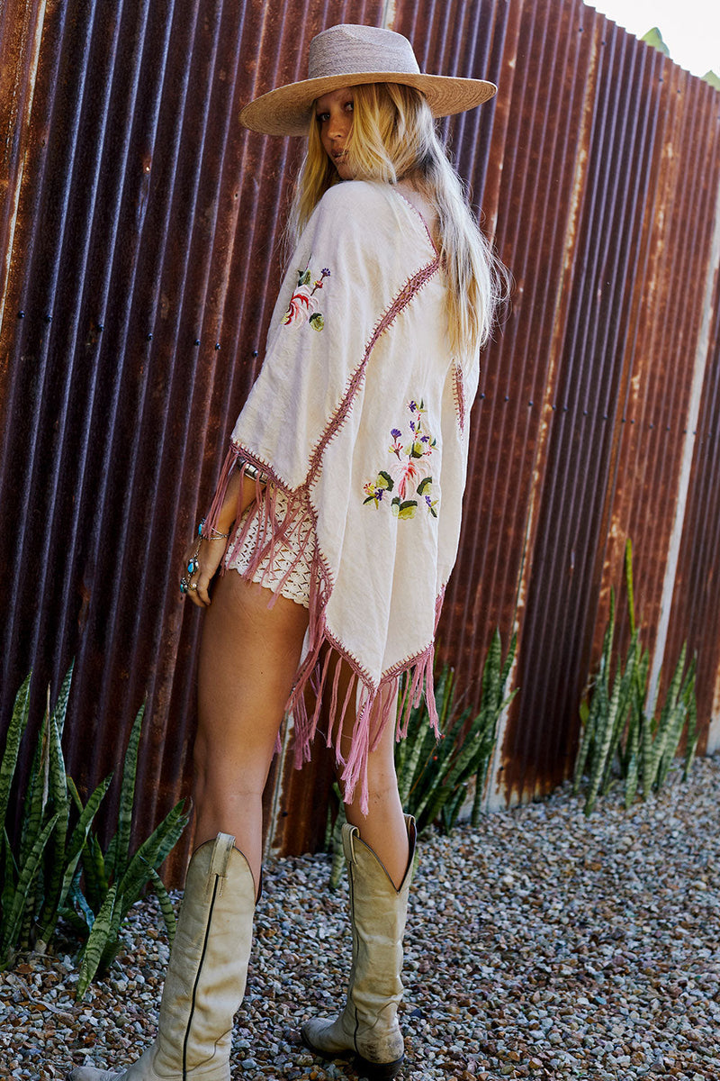 San Francisco Summer Poncho - Dusty Rose - Chasing Unicorns