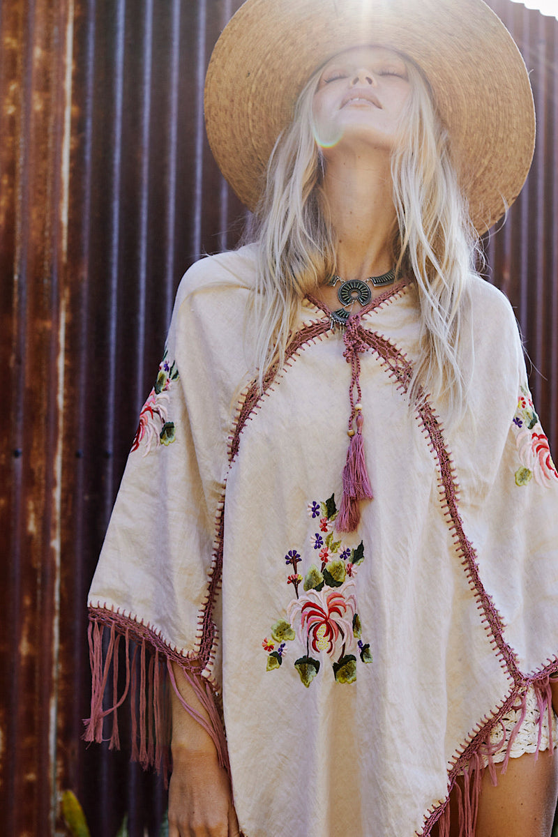 San Francisco Summer Poncho - Dusty Rose - Chasing Unicorns