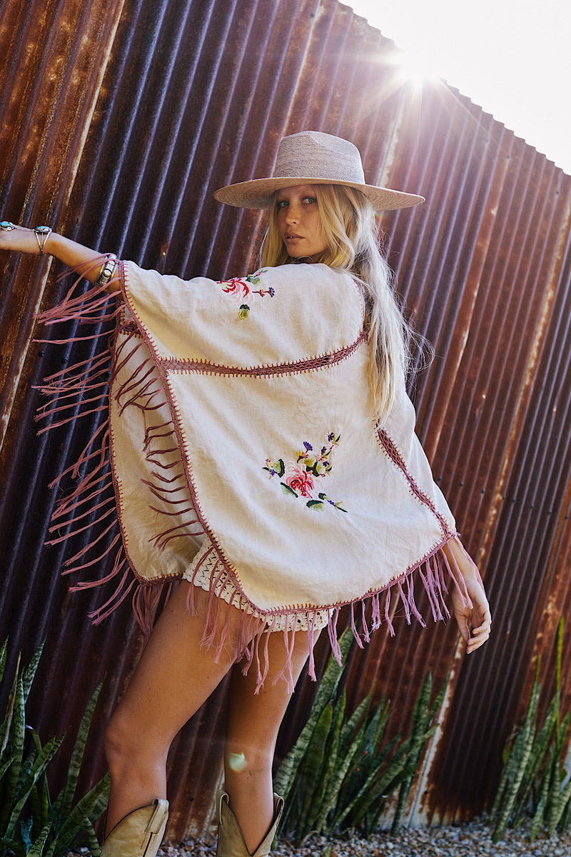 San Francisco Summer Poncho - Dusty Rose - Chasing Unicorns