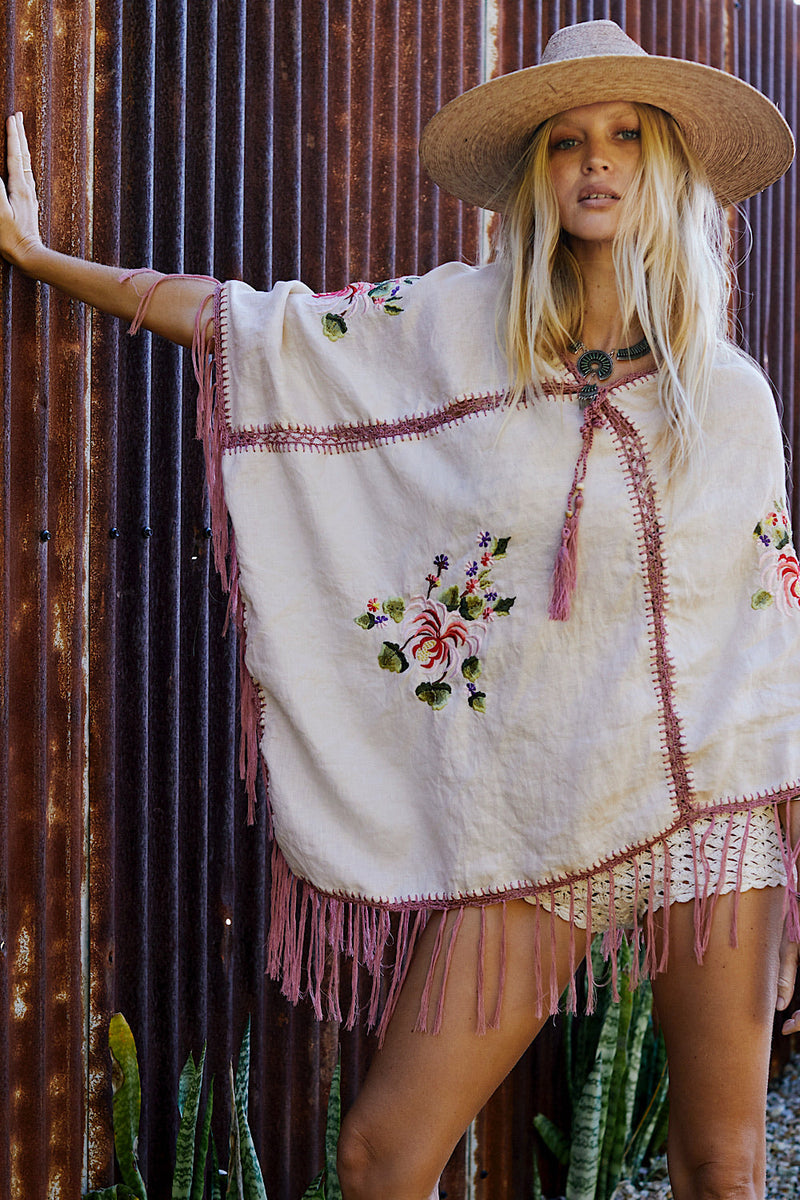 San Francisco Summer Poncho - Dusty Rose - Chasing Unicorns