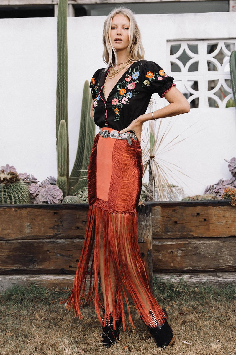 Santeria Embroidered Blouse - Chasing Unicorns