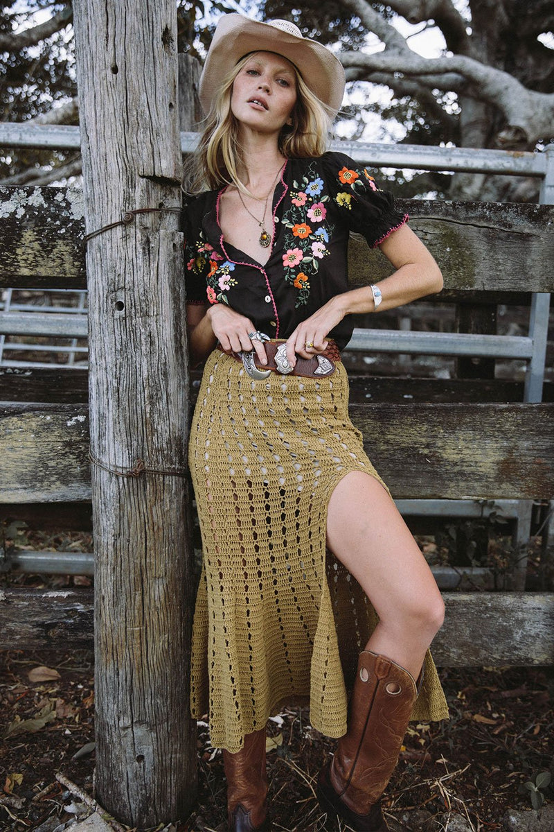 Santeria Embroidered Blouse - Chasing Unicorns