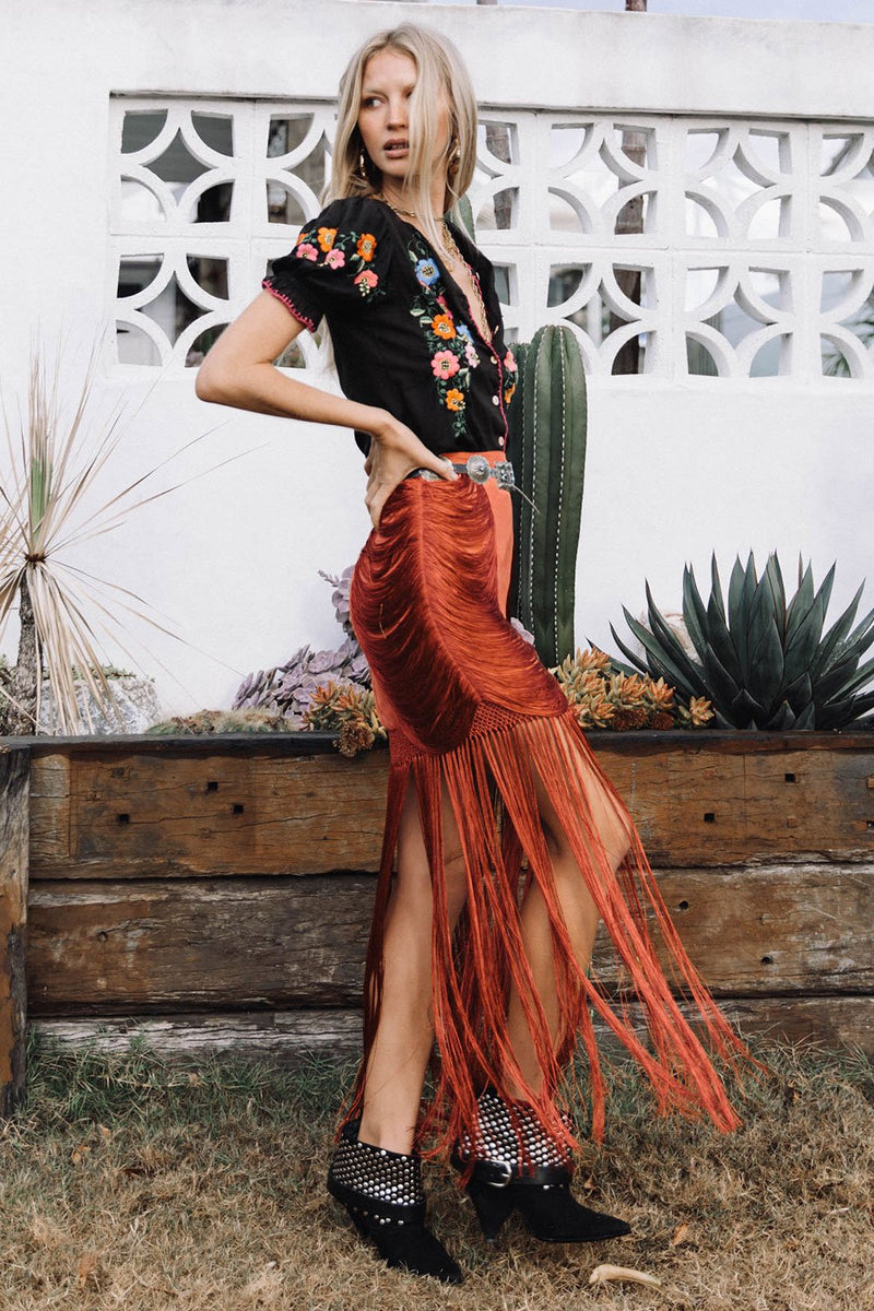 Santeria Embroidered Blouse - Chasing Unicorns