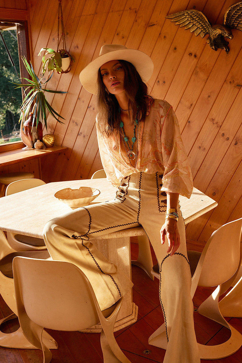 Say It Again Silk Pleated Blouse - Chasing Unicorns