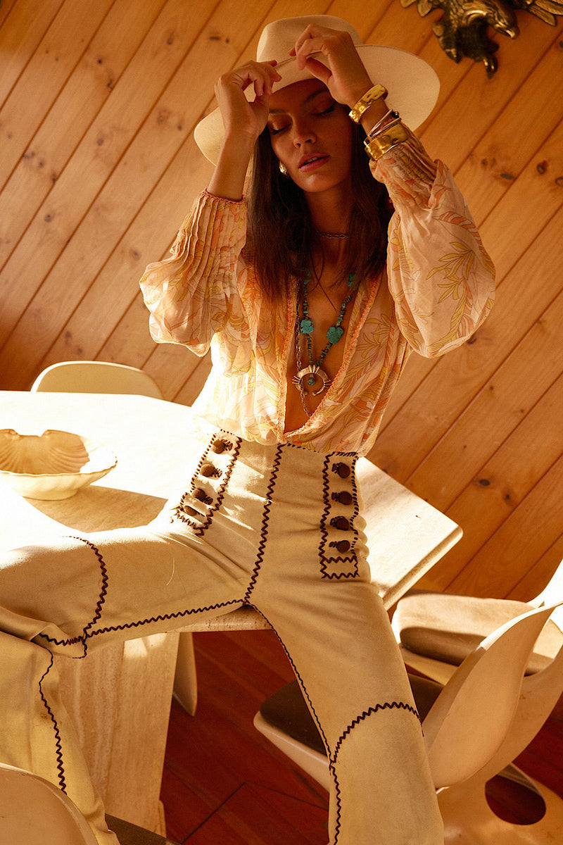 Say It Again Silk Pleated Blouse - Chasing Unicorns