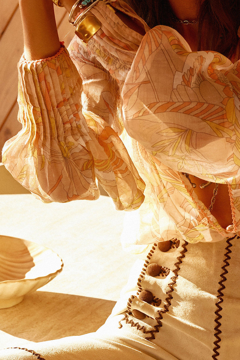 Say It Again Silk Pleated Blouse - Chasing Unicorns