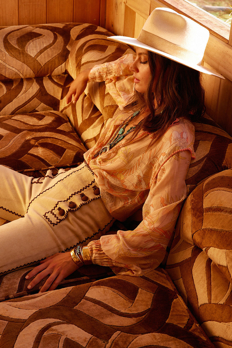 Say It Again Silk Pleated Blouse - Chasing Unicorns