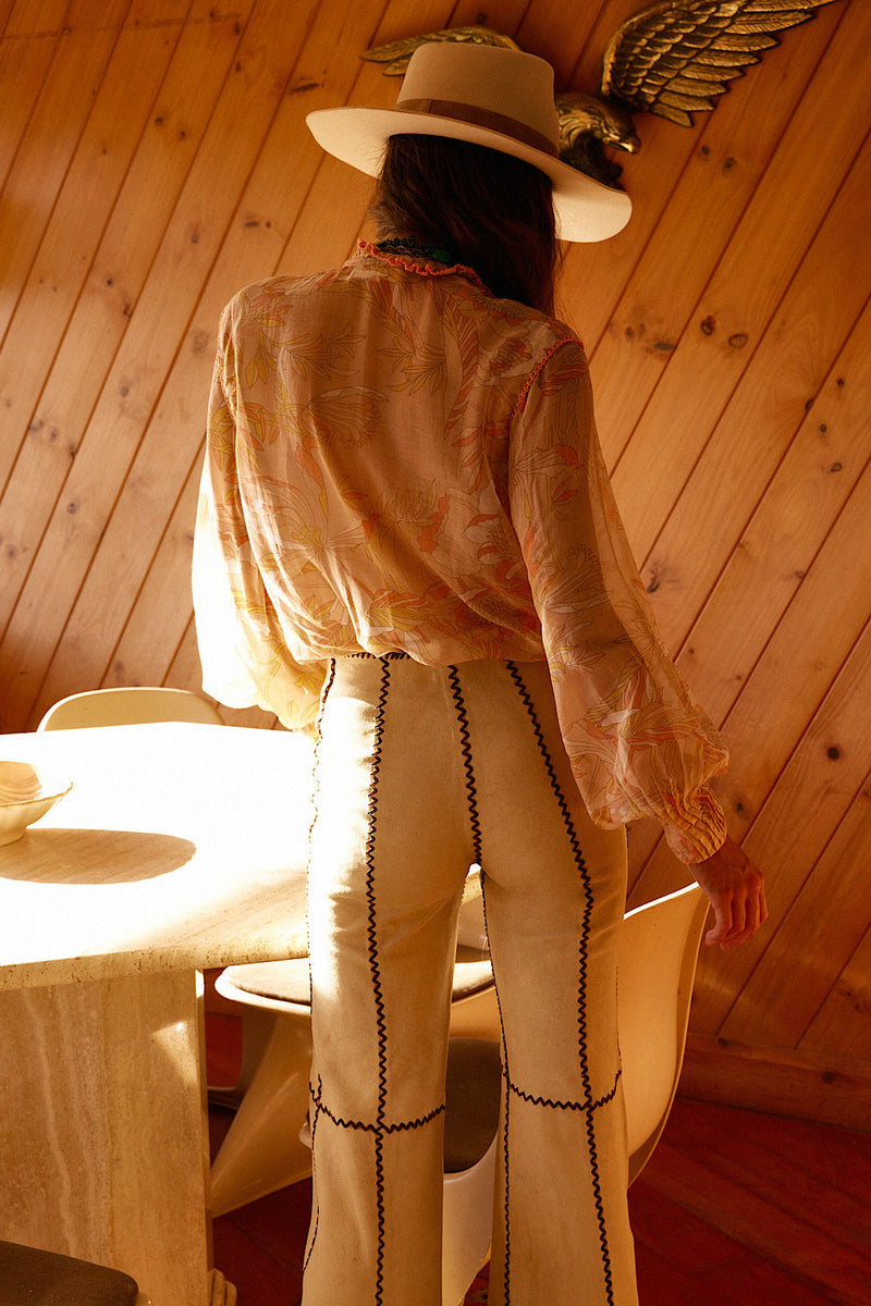 Say It Again Silk Pleated Blouse - Chasing Unicorns